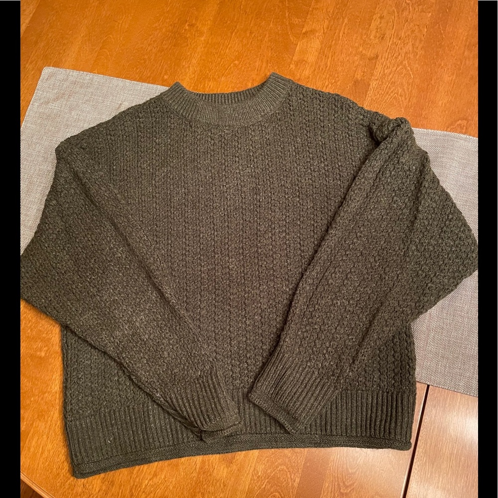 Gray knit sweater